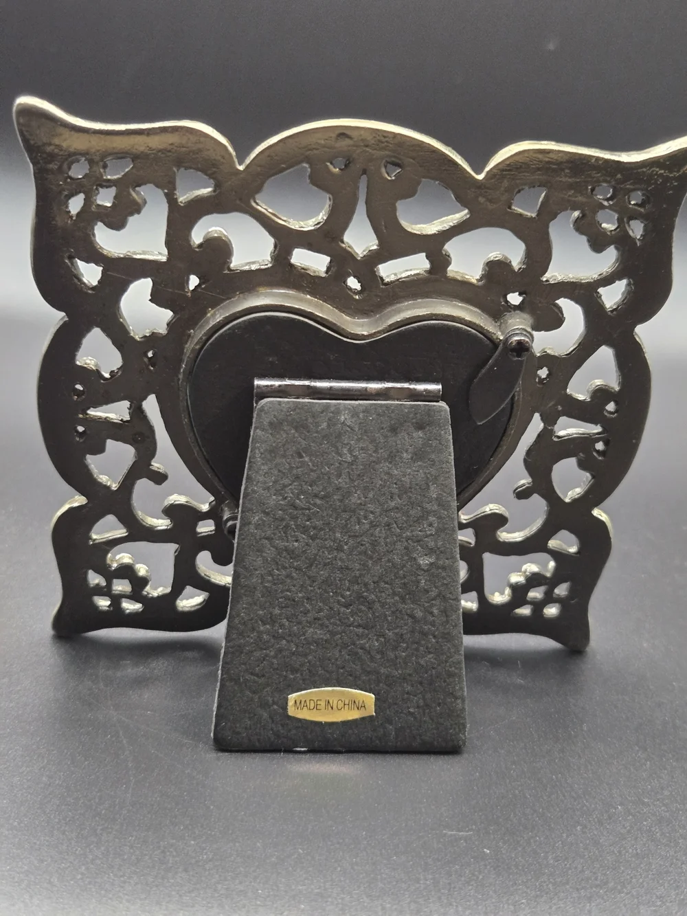Ornate Heart Photo Frame in Burgundy and Gold